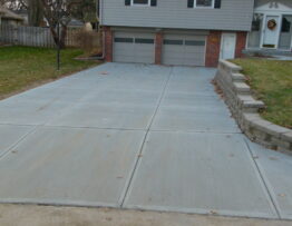 New concrete driveway in front of a home in Golden, Colorado